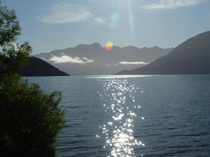 An early morning view of The Remarkables across Lake Wakatipu, Nov 2015